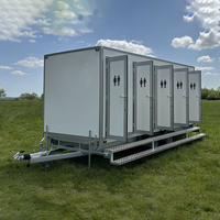 Remorque de toilettes mobiles d'extérieur la plus vendue avec salle de bain et toilettes publiques
