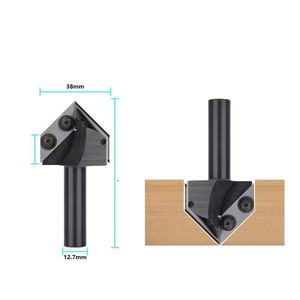 Insert V Groove Spoilboard surface routeur Bits raboteuse tige 1/4 ", mini 90 degrés V avec 1 pièce Inserts indexables 1 an/ - Product Image 3