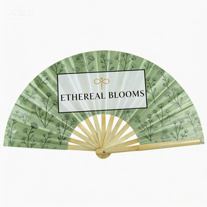 Abanico Plegable de Papel de Alta Calidad, Impresión a Doble Cara, con Efecto de Estampado en Dorado, Logotipo Personalizado para Promoción de Marca - Product Image 2