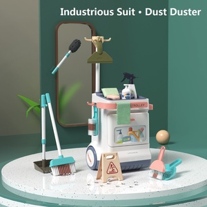 KSF 20 pièces Ensemble <span class=keywords><strong>de</strong></span> jouets <span class=keywords><strong>de</strong></span> ménage en plastique pour enfants d'âge préscolaire, avec <span class=keywords><strong>chariot</strong></span> aspirateur électrique et effets sonores - Product Image 5