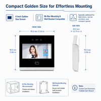 Système de contrôle d'accès personnalisé à double objectif 2MP avec reconnaissance faciale, Wi-Fi et étanchéité IP65 pour système de sécurité intelligent de bureau