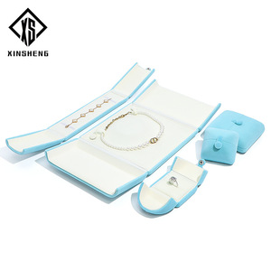 Nhà Sản Xuất Bán Buôn Nhung Đôi Mở Hộp Đồ Trang Sức, Vòng Mặt Dây Chuyền Vòng Cổ, Đồ Trang Sức Ngọc Trai Nhung Bao Bì Hộp - Product Image 5