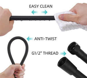 Tuyau de <span class=keywords><strong>douche</strong></span> <span class=keywords><strong>flexible</strong></span> en PVC avec écrou en alliage de zinc, accessoires de salle de bain, design moderne, <span class=keywords><strong>1m</strong></span>/1.2m/1.5m - Product Image 4