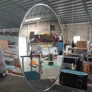 Bán Hot hình bầu dục tường gương với bạc khung nhôm cho khách sạn nhà - Product Image 1