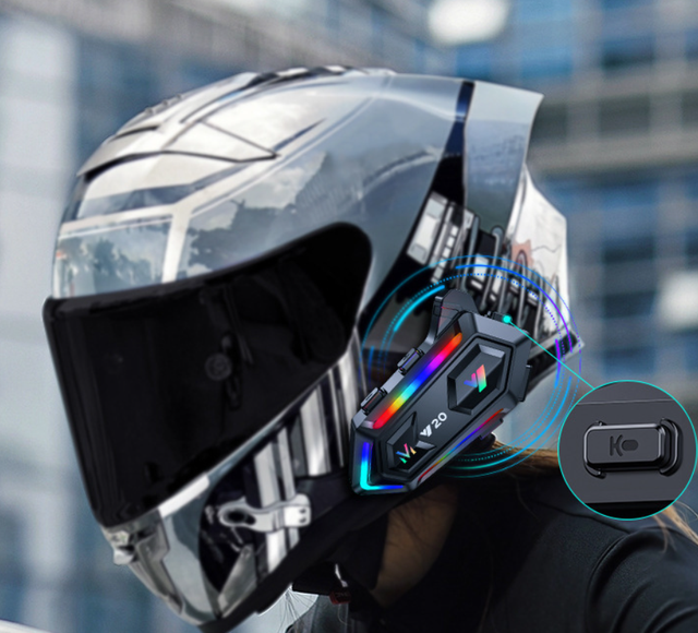 Waterproof Y20 Wireless Headset for Helmet With AI Voice Assistant Headsets