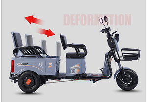 Triciclo Eléctrico de 600W, 35 km/h, Alcance de 50 km, Triciclo Eléctrico para <span class=keywords><strong>Adultos</strong></span>, <span class=keywords><strong>Trimoto</strong></span> Eléctrica de 48V, Bicicleta Eléctrica de Carga - Product Image 5