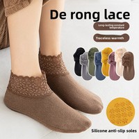 Chaussettes pour femmes, hiver, épaisses, chaudes, en velours acrylique, au-dessus du genou, antidérapantes, désodorisantes, chaussettes de sol