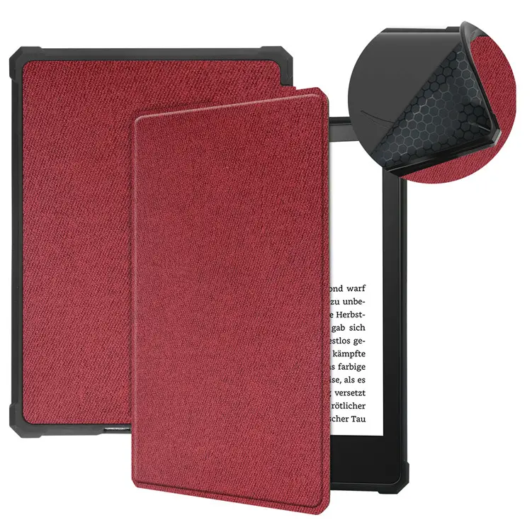 Factory wholesale cotton Fabric leather New Kindle Paperwhite 11th Generation 2021 Release Cover For amazon kindle case book