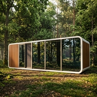 Module de bureau préfabriqué Apple Cabin, maison mobile prête à l'emploi, livraison gratuite, en panneaux sandwich et acier