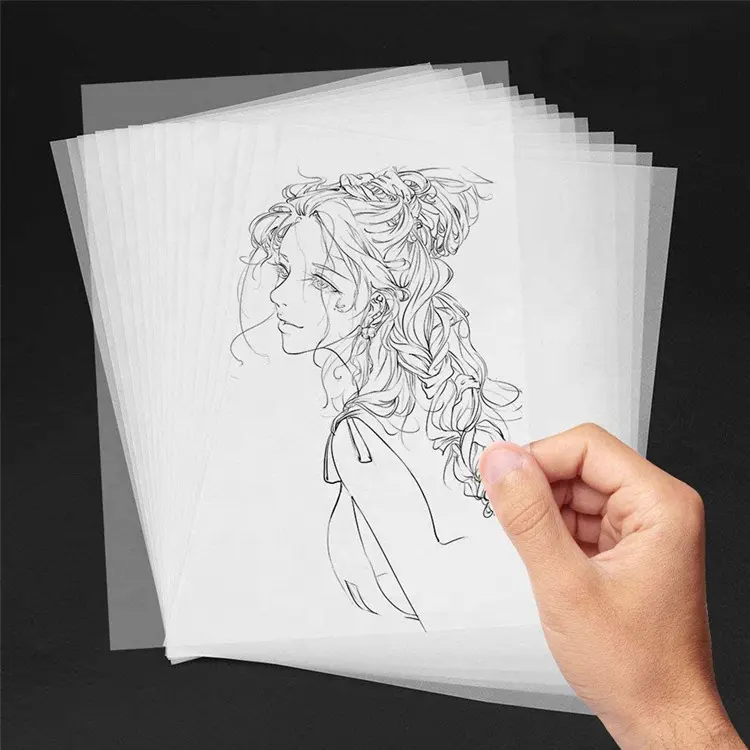 Papel de convite de casamento impressão personalizada, cobertura de cartões de convite de casamento envelope papel de rastreamento branco transparente papel de vellum