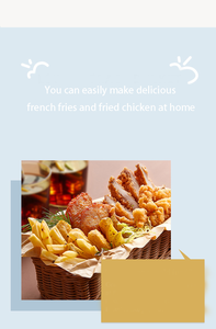 Nuevas freidoras de aire portátiles, perillas dobles, control de temperatura ajustable, capacidad de 4.5L, cesta de aceite desmontable 3,8, freidoras de aire con mango - Product Image 3