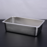 Bac Gastronorm en acier inoxydable pour crème glacée, GN 1/9, 1/6, 2/3, pour table à vapeur, restauration, buffet, conteneur, plateau, gastronorme pour restaurant