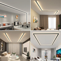 Lentille de lumière linéaire LED en acrylique optique en plastique extrudé PMMA, profil linéaire en acrylique PMMA pour l'éclairage