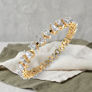 Bracelet tennis plaqué or avec moissanite en forme de goutte et pierres taille poire, luxueux, brillant, pour soirée, style hip-hop, accessoire unisexe - Product Image 5