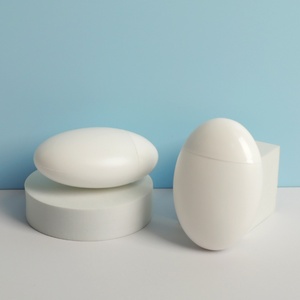 Vente en gros de flacons ovales plats uniques personnalisés de 50 ml, flacons en plastique pour soins de la peau, emballage cosmétique, flacon de lotion pour le visage, flacon de crème solaire - Product Image 4