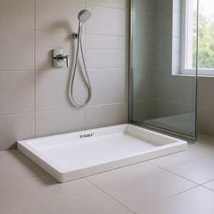 Base de Ducha Rectangular Blanca de ABS, 31.5x35.4 Pulgadas, Diseño Minimalista - Product Image 2
