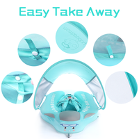 Mambobaby Flotteur pour bébé non gonflable Flotteur de piscine pour nourrissons Flotador avec auvent Anneau de natation pour bébé d'été Flotteurs sans air Solide pour enfants