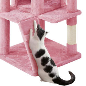 Torre de lujo multinivel de madera para gatos, gran condominio para gatos, estructura de escalada, postes rascadores, centro de actividades interior ecológico para gatos - Product Image 3
