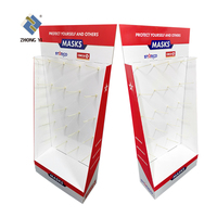 Présentoir en carton ondulé fantaisie pour chaussettes de supermarché avec accroche et logo personnalisé pour écouteurs