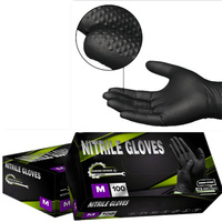 Vente en gros pour mécanicien industriel, gants en nitrile à texture diamant pour camion de nettoyage d'aliments sans latex résistant