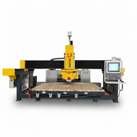 Scie à pont CNC 5 axes DECHEN avec moteur PLC pour la découpe de pierre, marbre, granit, quartz, équipement automatique de profilage et de façonnage 350 mm
