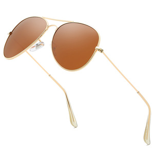 Gafas de sol polarizadas clásicas <span class=keywords><strong>3025</strong></span> para hombres y mujeres, marco dorado y plateado, venta al por mayor, espejo barato, diseño de piloto para conducir, pescar - Product Image 4