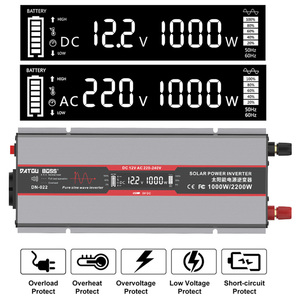 DATOUBOSS CE RoHS Utilisation extérieure/commerciale, expédition rapide depuis les entrepôts US/DE/JP 1000W 12V/24V Onduleur de voiture à onde sinusoïdale <span class=keywords><strong>pure</strong></span> 12v 220v - Product Image 5