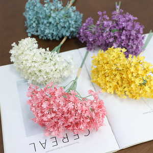 Bouquet de fleurs artificielles « Starry Sky » en silicone rose, caoutchouc souple, haute simulation, pour la décoration de la maison et les mariages - Product Image 4