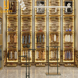 Présentoir mural en métal en bois réglable pour magasin de détail Meubles de vêtements pour enfants pour vitrine - Product Image 4