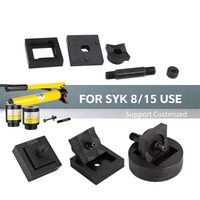 Poinçonneuse Électro-Hydraulique Industrielle à Trou Carré 22x22mm, Outil en Acier Allié pour Acier Inoxydable/Acier/Aluminium, Modèle SYK-8/15