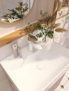 Meuble-lavabo simple de style français moderne, série rose, élégant, pour petit appartement - Product Image 3