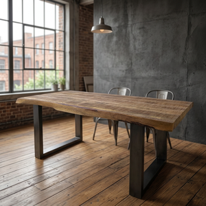HEYING Custom-designed <b>Foldable</b> Modern Rectangle <b>Table</b> Wood Tabletop Iron Legs for Apartment/Restaurant-Office/Conference <b>Dining</b> - Product Image 3