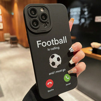 Football Appel Impression Élève Oeil Pro Caméra Trou TPU Housse de Téléphone Portable pour Iphone 17 X Xr Xs 11 12 13 14 15 16 Pro Max