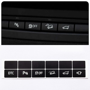 Autocollants de voiture pour BMW X5 X6, capteurs de stationnement pour coffre, boutons antidérapants E70 E71, adhésif PVC noir, impression numérique, rectangle - Product Image 5