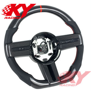 Volant sport personnalisé en fibre de carbone pour Ford Mustang ST RS Shelby V8 Super Snake Mach1 S550 GT350 GT500 Coupé - Product Image 3