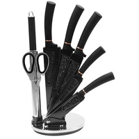 Fabricant de couteaux de cuisine 8 pièces ensemble de couteaux en acier inoxydable avec affûteur pour la coupe quotidienne de la cuisine