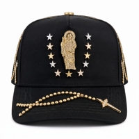 Expédition rapide 2026 Casquettes de baseball MZ en métal à 5 panneaux bicolores en daim réglables pour le sport Beard Gorras San Judas Tadeo