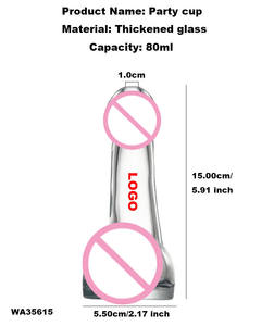 Verres à vin pour adultes sexy, verres à cocktail, verres à bière, verre en forme de pénis, bouteille de verre, bar de nuit, fête, verre à shot de vin - Product Image 2