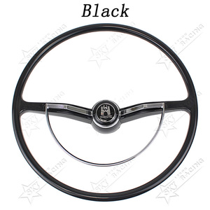 พวงมาลัยโครเมียมแบบ 2 ก้าน สีขาวงาช้าง เทา ดำ คลาสสิก สำหรับรถโฟล์คสวาเกน บีเทิล วีดับบลิว บัก คาร์มันน์ เกีย ไทป์ 3 ปี 1962-1971 - Product Image 2