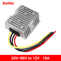 Convertisseur abaisseur DC-DC à large plage d'entrée 20-90V (24V, 36V, 48V, 56V, 60V, 72V, 80V, 90V) vers 12V 10A