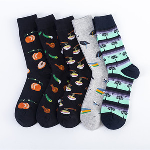 Calcetines de algodón para hombre con diseños variados: Palmera, Gorro de Graduación, Caqui, <span class=keywords><strong>Pollo</strong></span> Frito, Ramen, Comida y Estudiante - Product Image 2