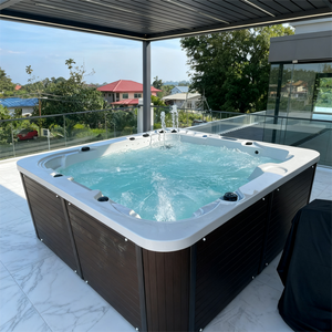 Vasca Idromassaggio <span class=keywords><strong>Jacuzzi</strong></span> Spa Moderna Autoportante in Acrilico per Esterni con Idromassaggio e Piscina per il Relax e il Divertimento - Product Image 6