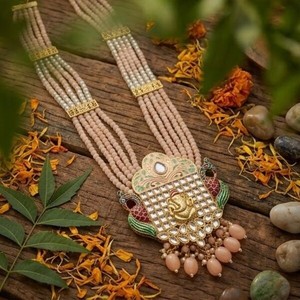 DIVYORO Collier multicouche oxydé avec perles de pêche en relief Ganesha, bijoux tribaux bohèmes faits à la main de qualité supérieure - Product Image 4