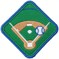 Écussons brodés personnalisés écologiques avec motifs floraux et lettres anglaises pour casquettes de baseball et maillots (à repasser/à coudre)