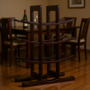 Portabottiglie in Bambù per 12 Bottiglie, Design Moderno Color Espresso Scuro, Arredamento Durevole per la Casa - Product Image 2