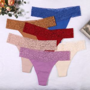 Tanga Sexy <span class=keywords><strong>de</strong></span> Encaje para Mujer Intiflower SL005 - Ropa Interior sin Costuras con Espalda en T y Diseño Calado - Product Image 1