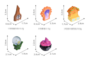 Figurine de jeu d'imitation miniature pour enfants Littlest Pet Shop, avec Caldeirons de Sorcière Magiques en Résine, Boules de Cristal et Portails d'Halloween - Product Image 2