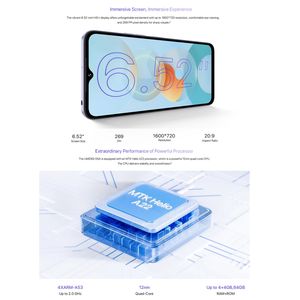 Teléfono Celular Inteligente UMIDIGI G5A, Versión Global Desbloqueada, 4GB+64GB, 6.52 Pulgadas, <span class=keywords><strong>Android</strong></span> <span class=keywords><strong>13</strong></span>, MTK Helio <span class=keywords><strong>A22</strong></span> Octa Core - Product Image 3