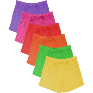 Shorts à cordon de serrage semi-transparents pour femmes FOXA, décontractés, pour la détente, le sommeil, le spa, en multipack - Product Image 1