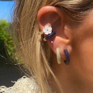 Orecchino a Clip FY Fashion con Zirconia Cubica, Non Forato, Stile Cartilage, Tipo Huggie - Product Image 2